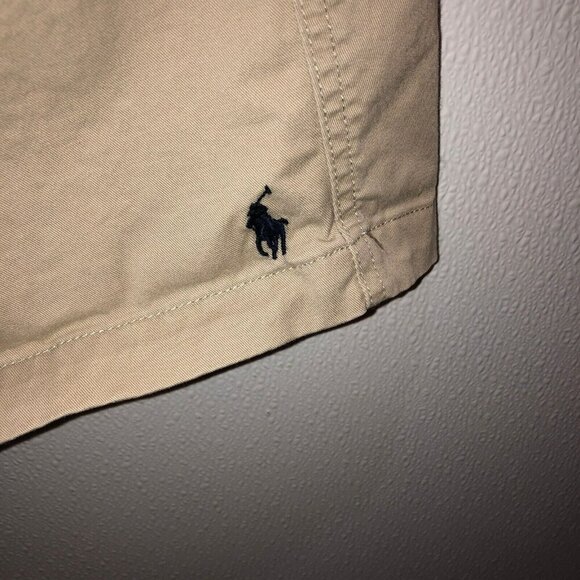 Polo Ralph Lauren Mens XLT Tall Beige Stretch Classic Fit Elastic Waist Shorts - Picture 7 of 12